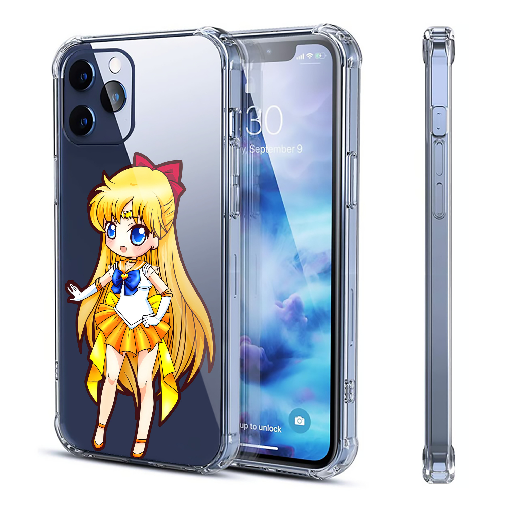 （画像用） 美少女戦士セーラームーン 愛野 美奈子 あいの みなこ Sailor Moon Aino Minako 【iPhone 12シリーズ対応】透明スマホケース（クリアソフトケース）